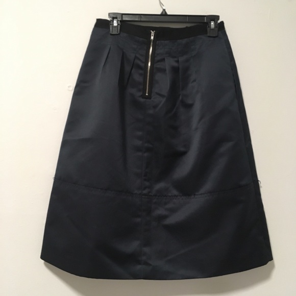 MADEWELL Satin Pleated A Line Midi Skirt - Picture 15 of 16